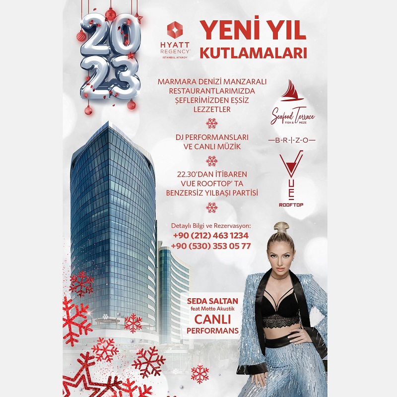 Hyatt Regency Ataköy İstanbul Yılbaşı Programı 2023