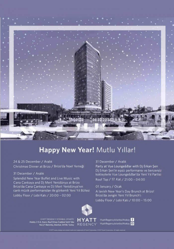 Hyatt Regency Istanbul Ataköy Yılbaşı 2018
