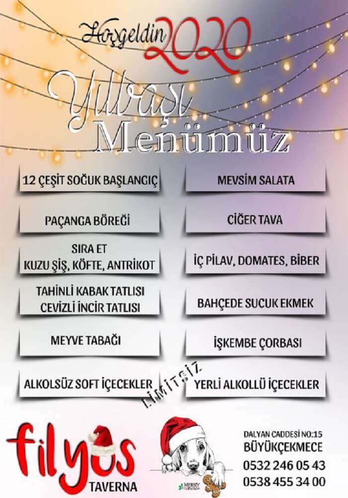 İstanbul Filyos Taverna Yılbaşı Programı 2020