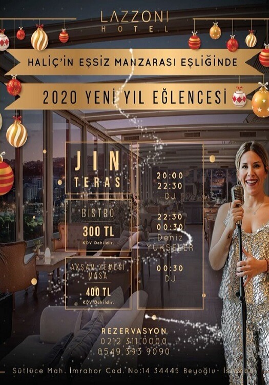 İstanbul Lazzoni Hotel Yılbaşı Programı 2020
