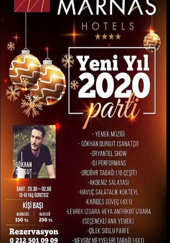 İstanbul Marnas Hotel Yılbaşı Programı 2020