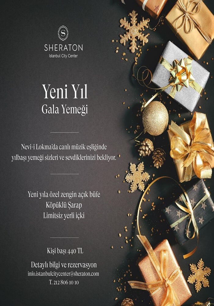 İstanbul Sheraton City Center Hotel Yılbaşı Programı 2020