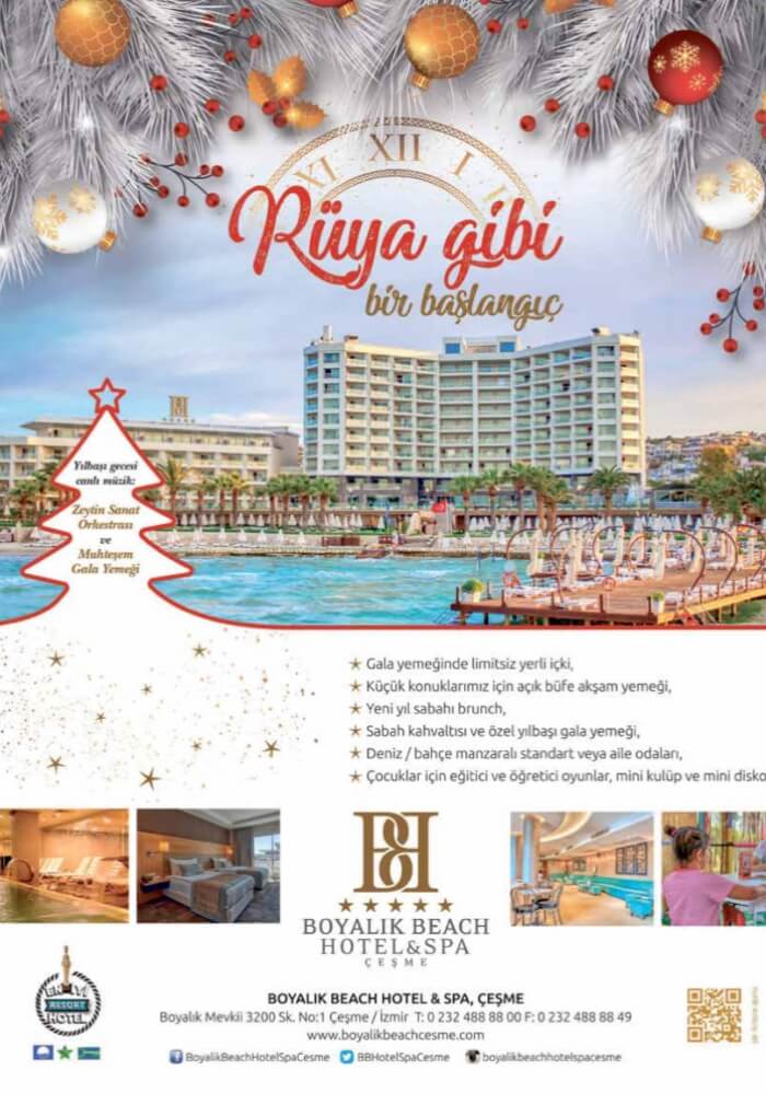 İzmir Boyalık Beach Hotel Çeşme Yılbaşı Programı 2020