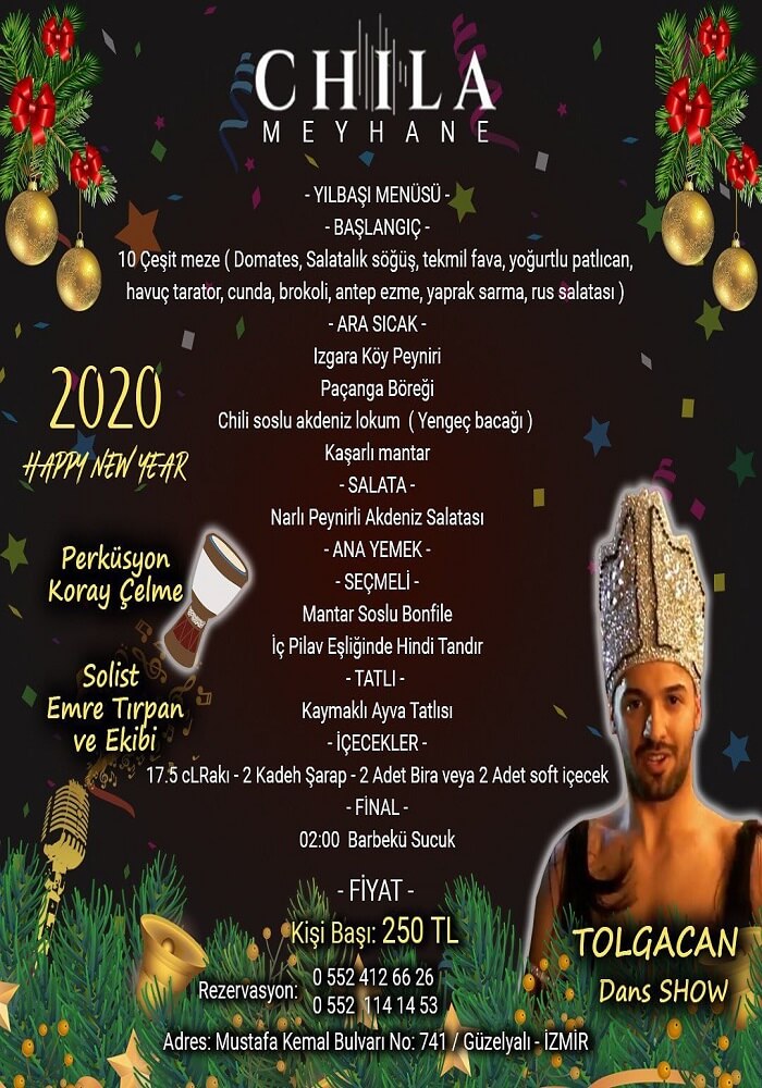 İzmir Chila Meyhane Yılbaşı Programı 2020