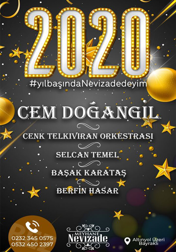 İzmir Meyhane Nevizade Yılbaşı Programı 2020