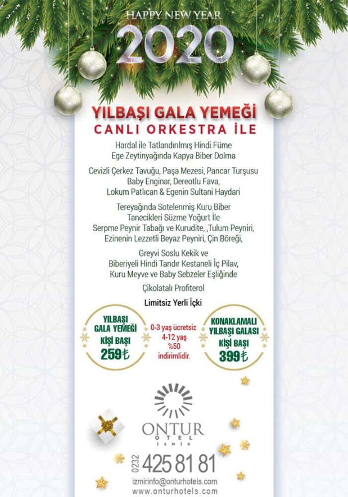 İzmir Ontur Otel Yılbaşı Programı 2020