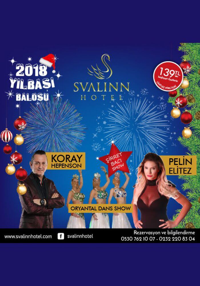 İzmir Svalinn Otel Yılbaşı 2018