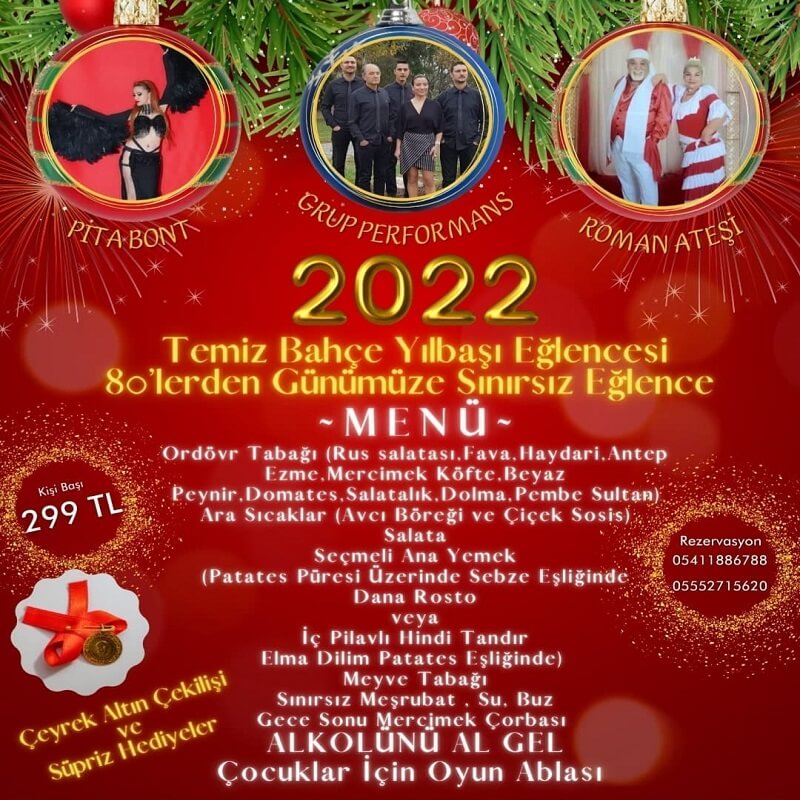 İzmir Temiz Bahçe Yılbaşı Programı 2022