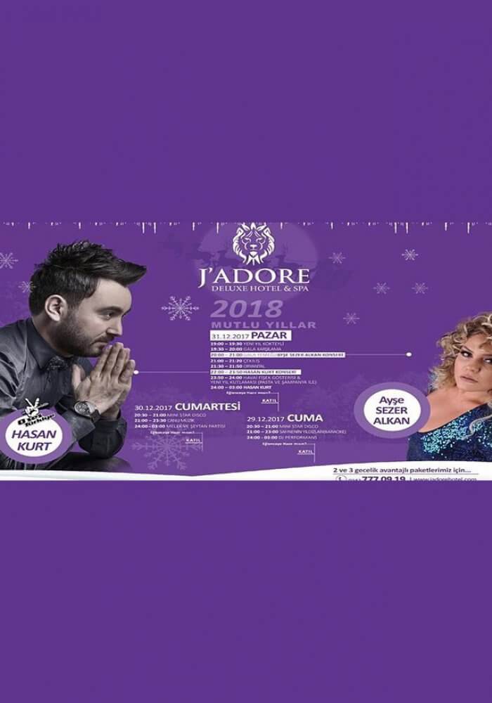 Jadore Deluxe Hotel Side Yılbaşı 2018