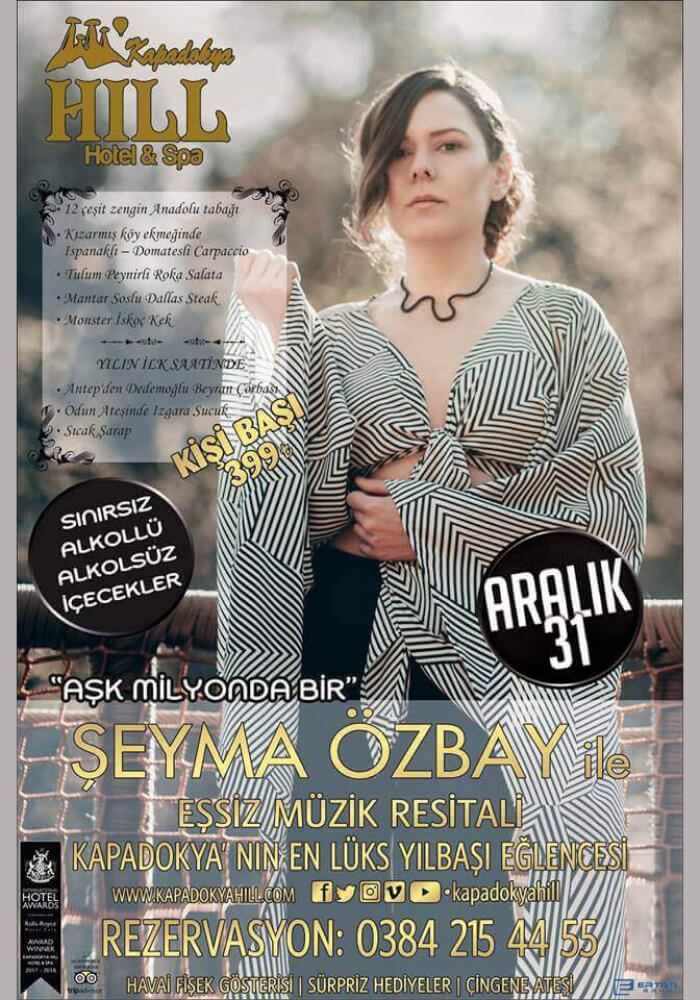 Kapadokya Hill Hotel Spa Yılbaşı 2018