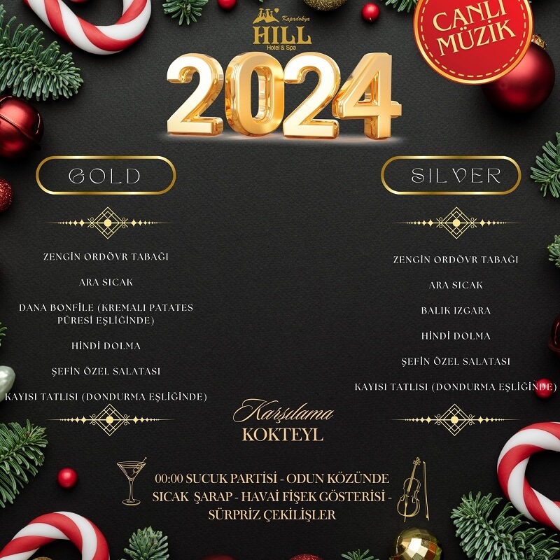 Kapadokya Hill Hotel Spa Yılbaşı Programı 2024