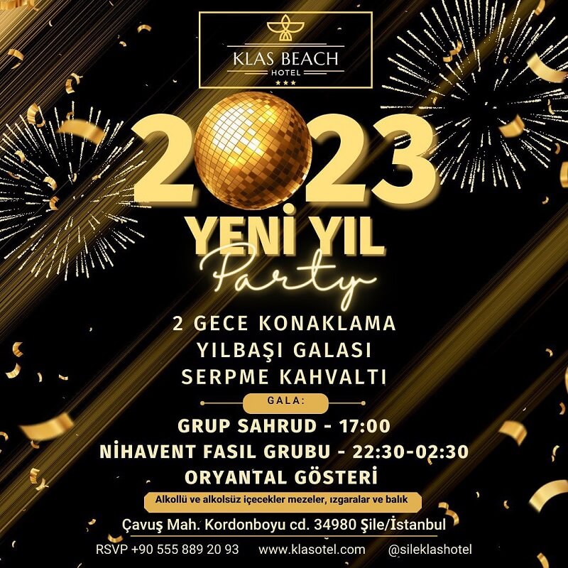 Klas Beach Hotel İstanbul Yılbaşı Programı 2023