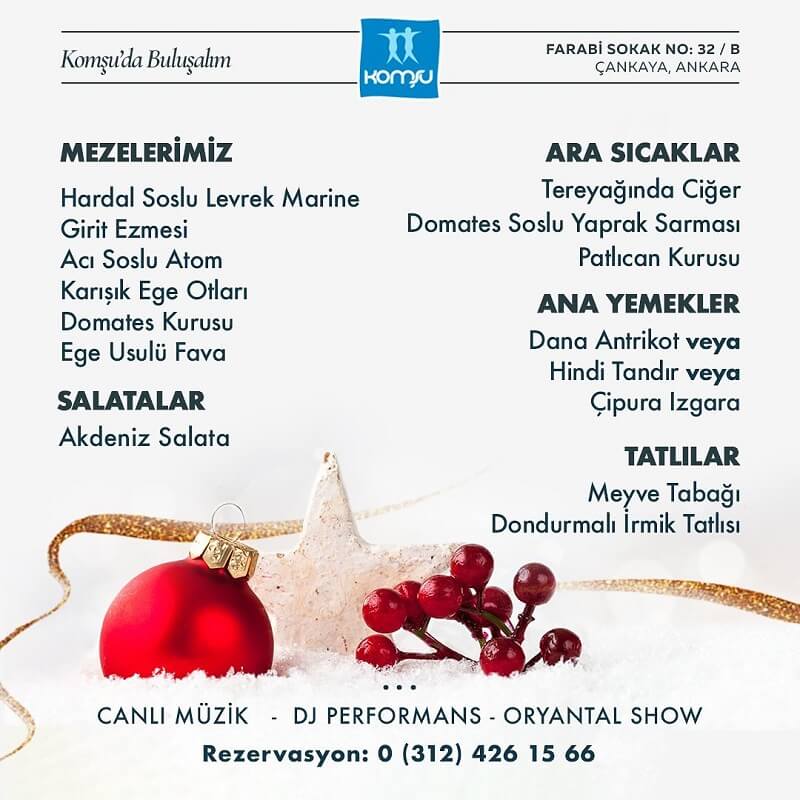 Komşu Restoran Ankara Yılbaşı Programı 2023
