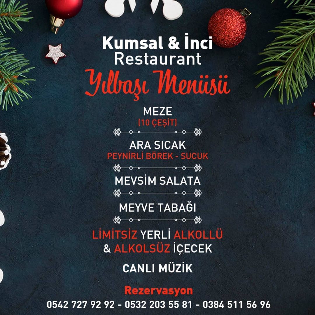 Kumsal & İnci Restaurant Kapadokya Yılbaşı Programı 2022
