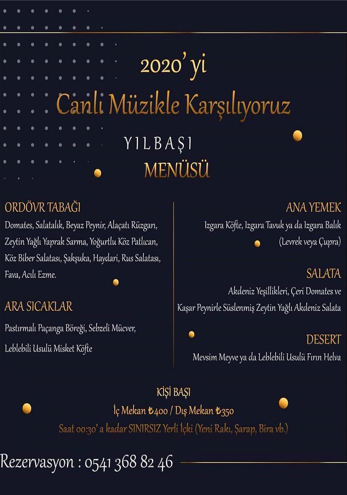 Leblebili Meyhane İzmir Yılbaşı Programı 2020