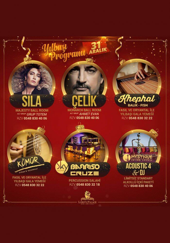 Lords Palace Hotel Spa Casino Yılbaşı 2018