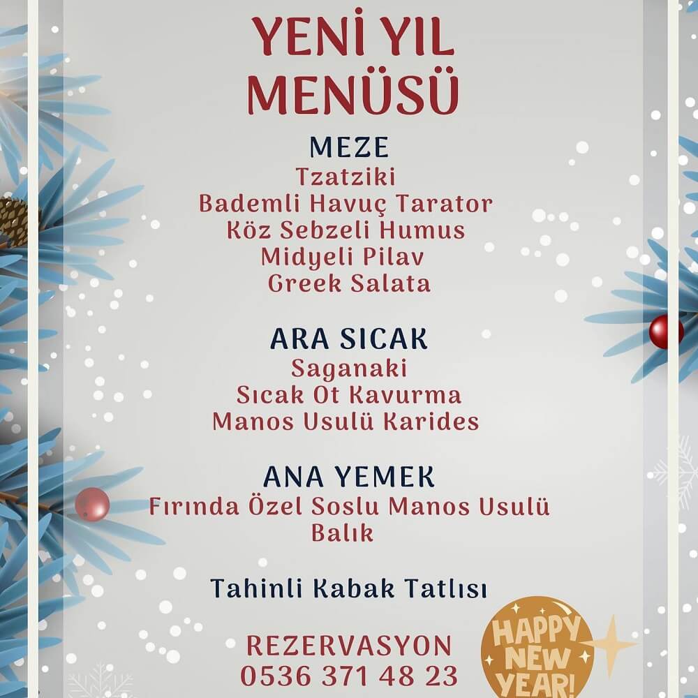 Manos Greek Tavern Yılbaşı Programı 2024