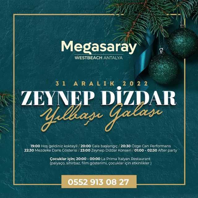 Megasaray Westbeach Antalya Yılbaşı Programı 2023