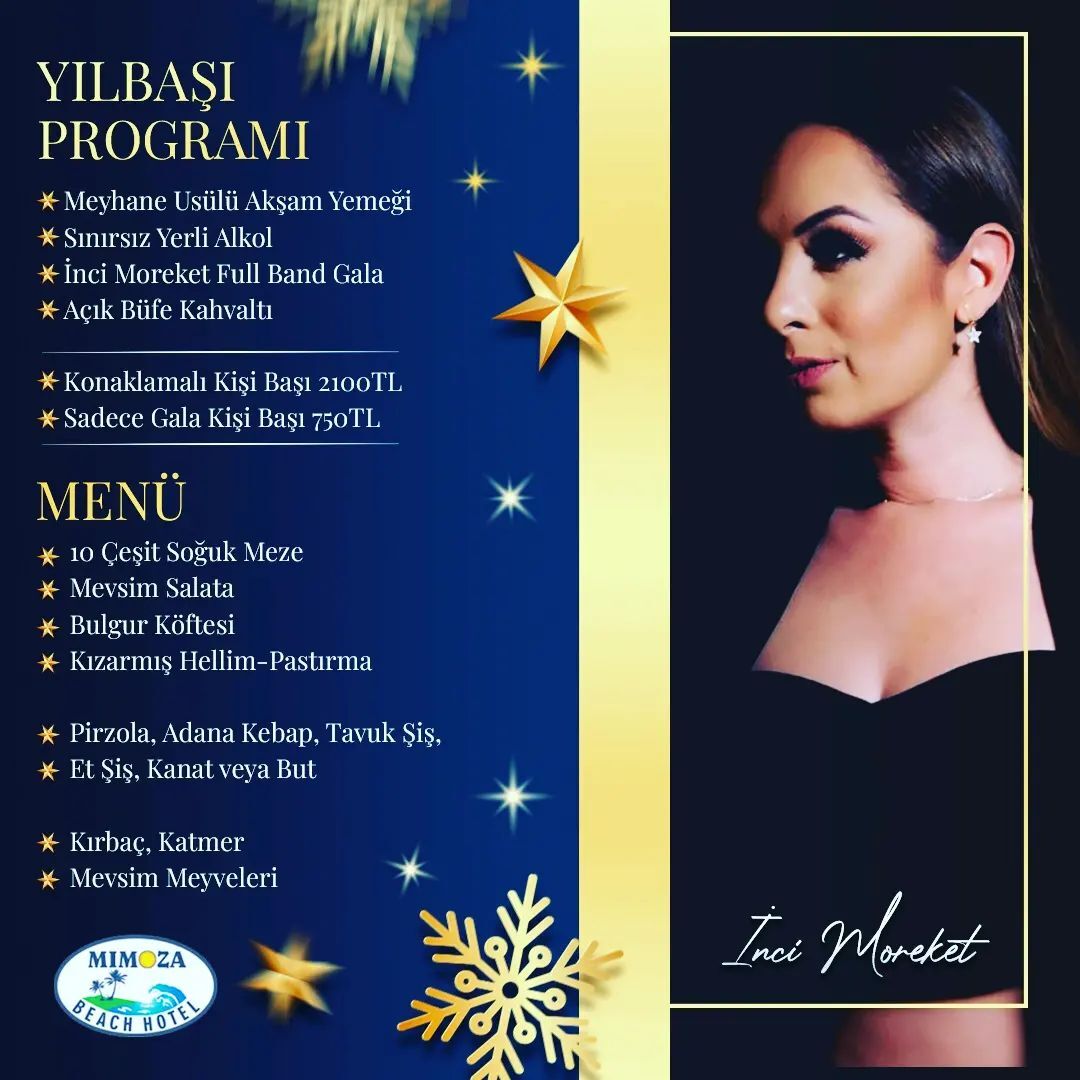 Mimoza Beach Hotel Kıbrıs Yılbaşı Programı 2023