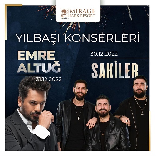Mirage Park Resort Hotel Kemer Yılbaşı Programı 2023