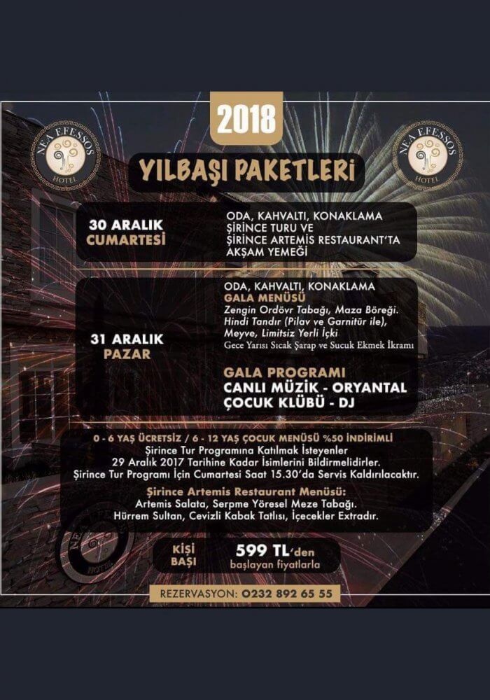 Nea Efessos Otel Yılbaşı 2018