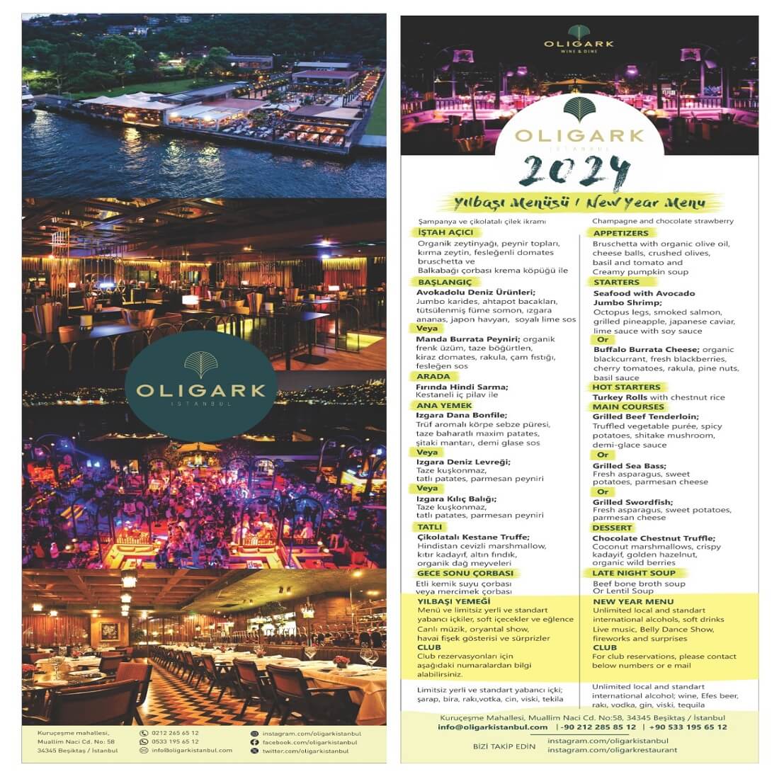 Oligark İstanbul Yılbaşı Programı 2024