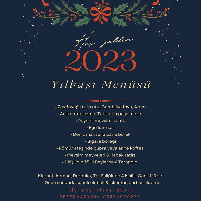 Orfoz Restaurant Yenifoça Yılbaşı Programı 2023