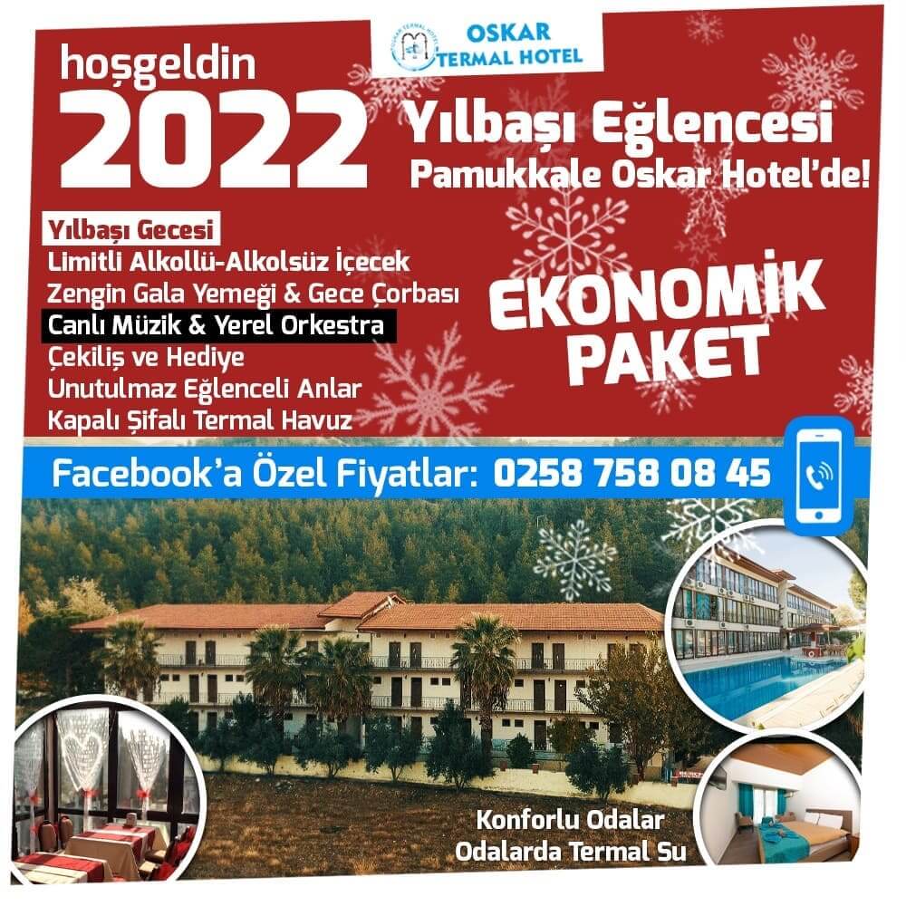 Oskar Termal Otel Pamukkale Yılbaşı Programı 2022