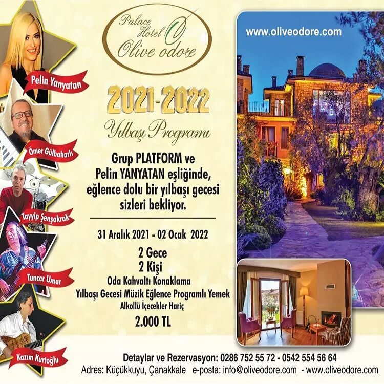 Palace Hotel Olive Odore Çanakkale Yılbaşı Programı 2022