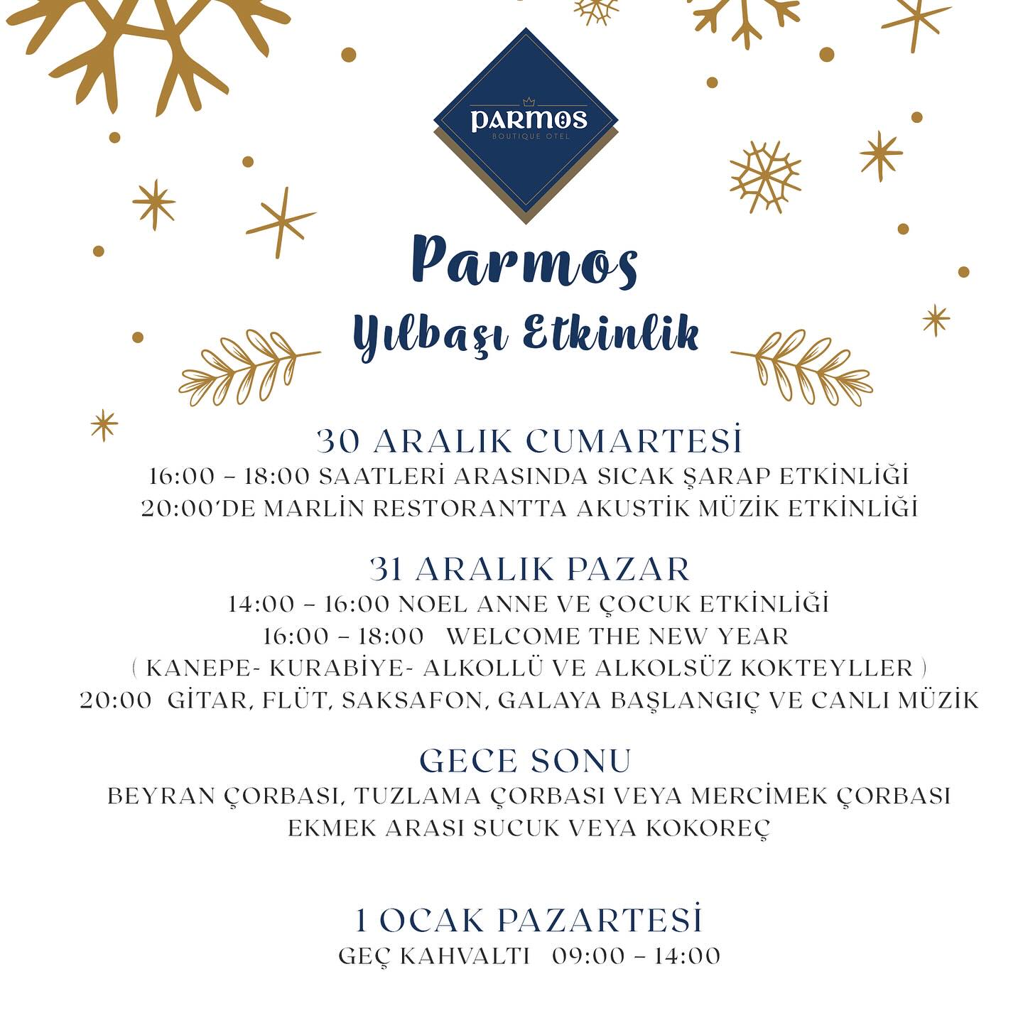 Parmos Boutique Otel Erdek Yılbaşı Programı 2024