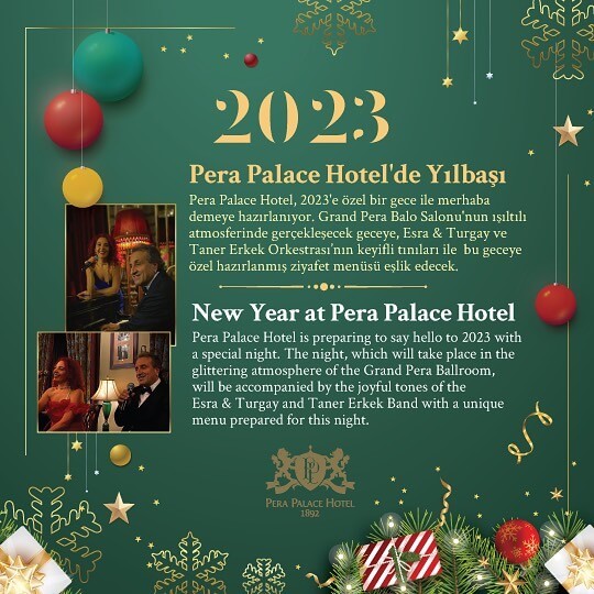 Pera Palace Hotel İstanbul Yılbaşı Programı 2023