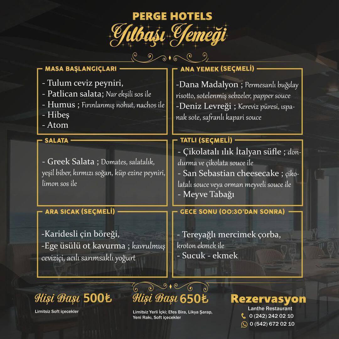 Perge Hotels Antalya Yılbaşı Programı 2022