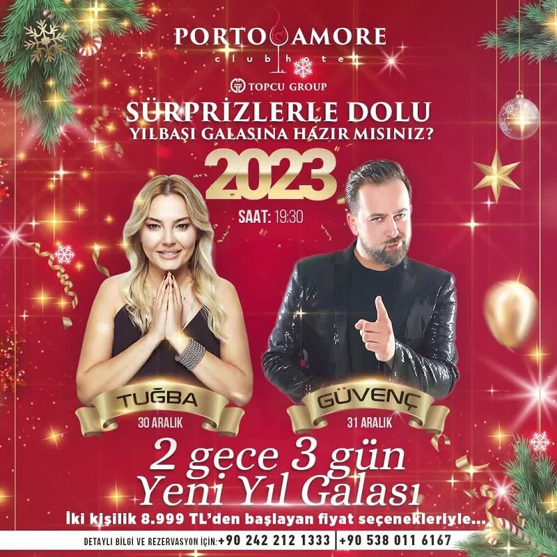 Porto Amore Club Hotel Antalya Yılbaşı Programı 2023