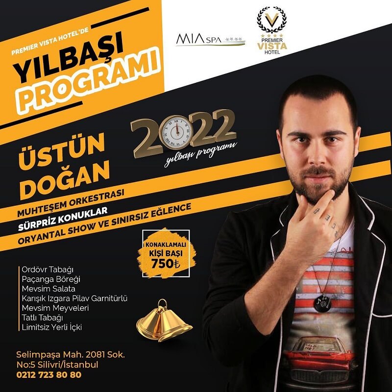 Premier Vista Hotel İstanbul Yılbaşı Programları 2022