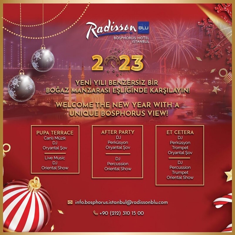 Radisson Blu Hotel İstanbul Yılbaşı Programı 2023