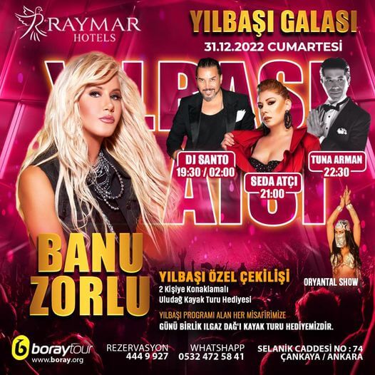 Raymar Hotels Ankara Yılbaşı Programı 2023