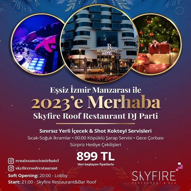 Renaissance İzmir Hotel Yılbaşı Programı 2023