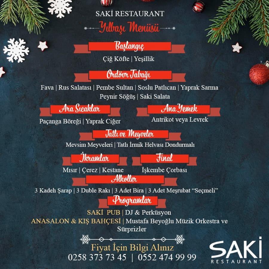 Saki Restaurant Yılbaşı Programı 2022