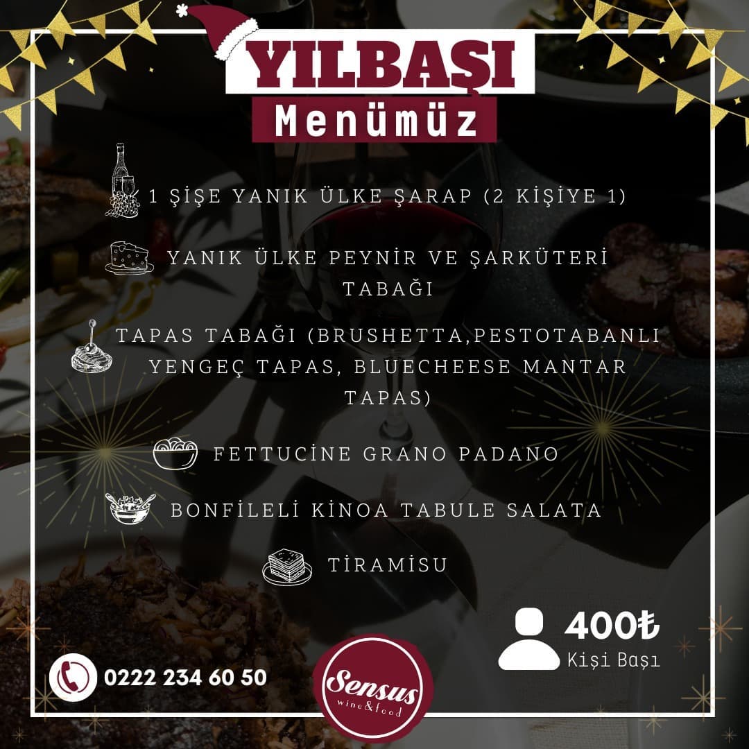 Sensus Wine Eskişehir Yılbaşı Programı 2022