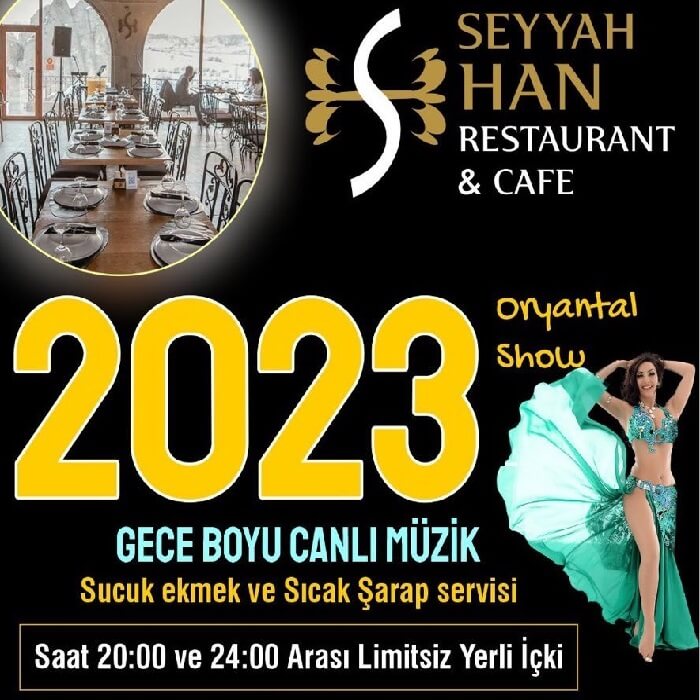 Seyyahhan Restaurant Kapadokya Yılbaşı Programı 2023