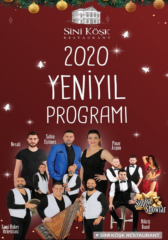 Sini Köşk Restaurant İzmir Yılbaşı Programı 2020