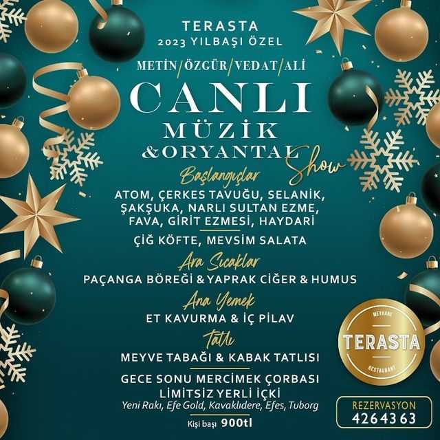Terasta Restaurant Ankara Yılbaşı Programı 2023