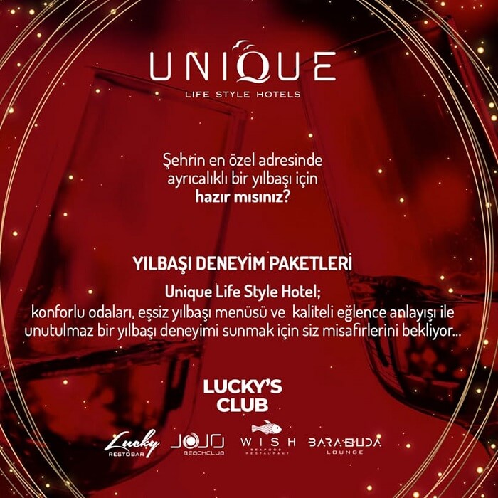 Unique Hotel Kuşadası Yılbaşı Programı 2023