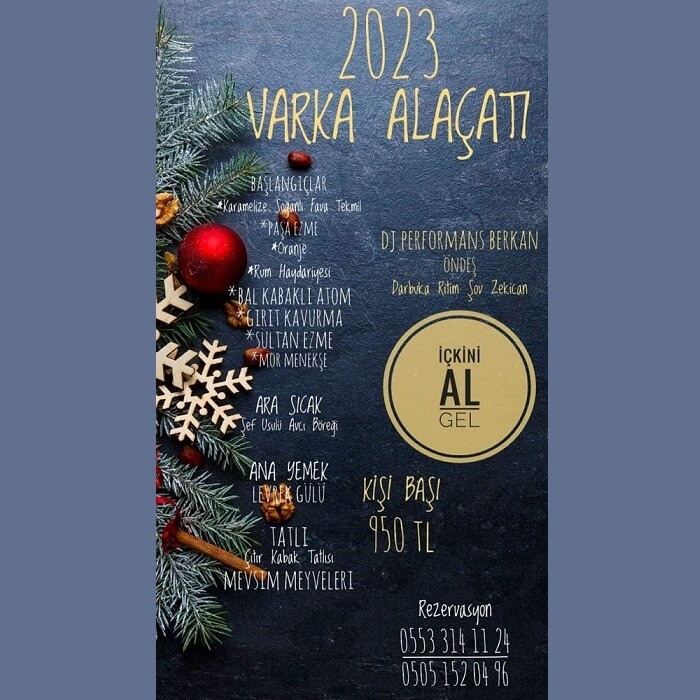 Varka Alaçatı Restaurant Yılbaşı Programı 2023