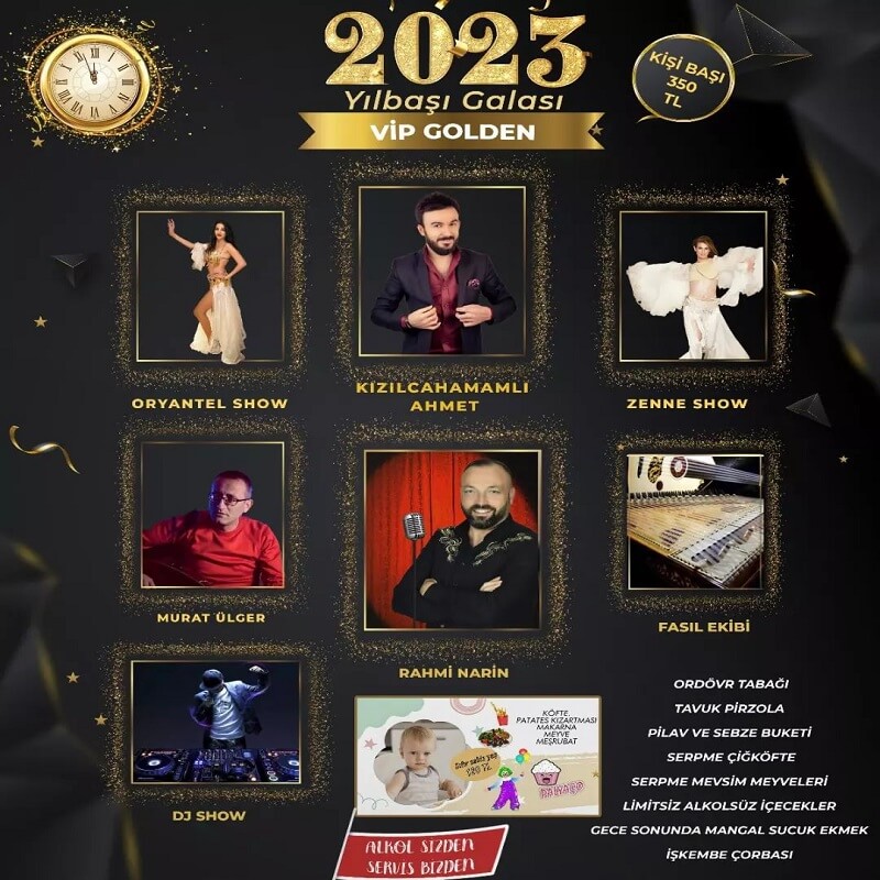 Vip Golden Eryaman Ankara Yılbaşı Programı 2023