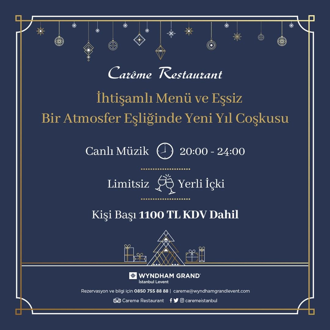 Wyndham Grand İstanbul Levent Yılbaşı Programı 2022