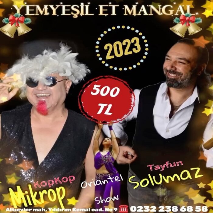Yemyeşil Et Mangal Restoranı İzmir Yılbaşı Programı 2023