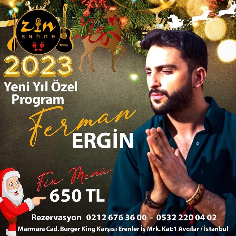 Zin Sahne İstanbul Yılbaşı Programı 2023